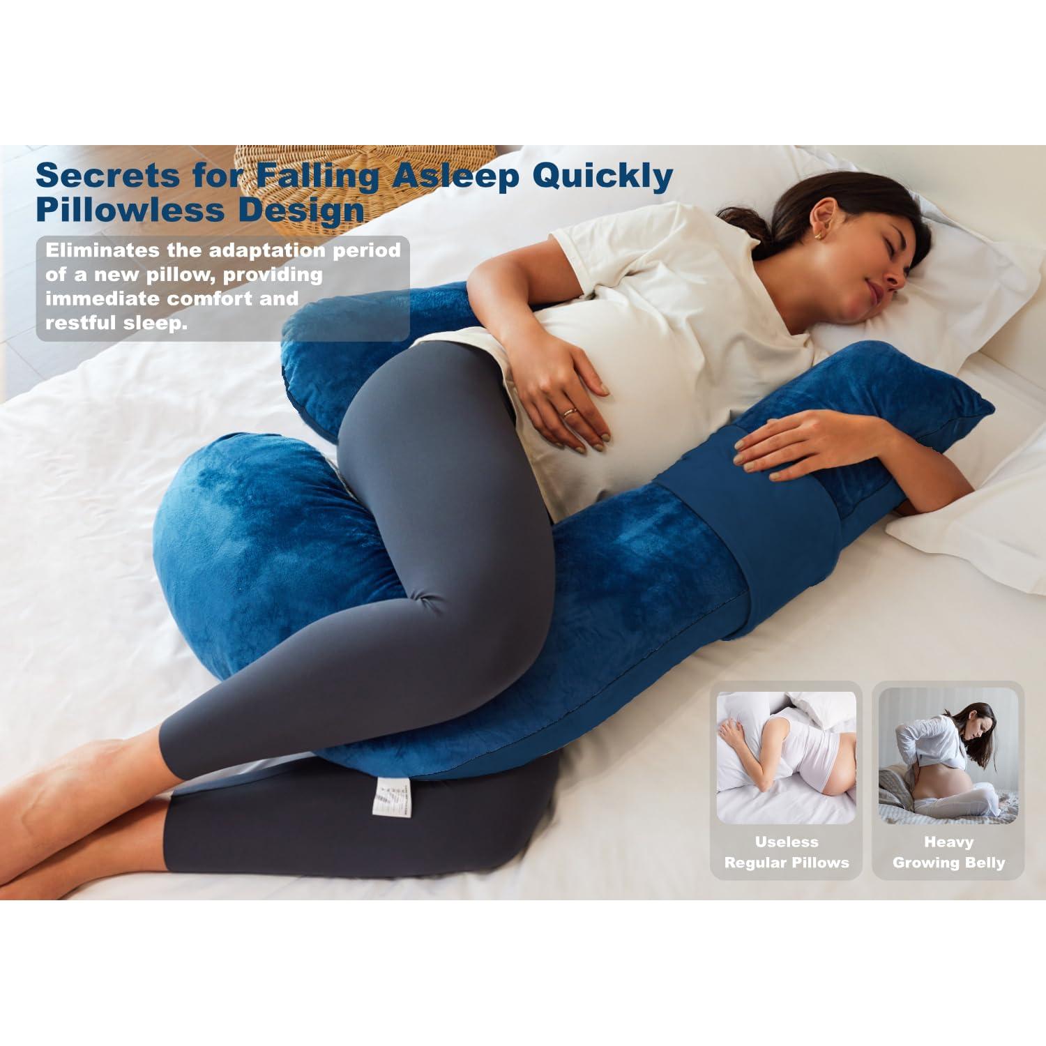 Cojín de Embarazo YZCCtixi Grande Azul Oscuro Soporte Completo
