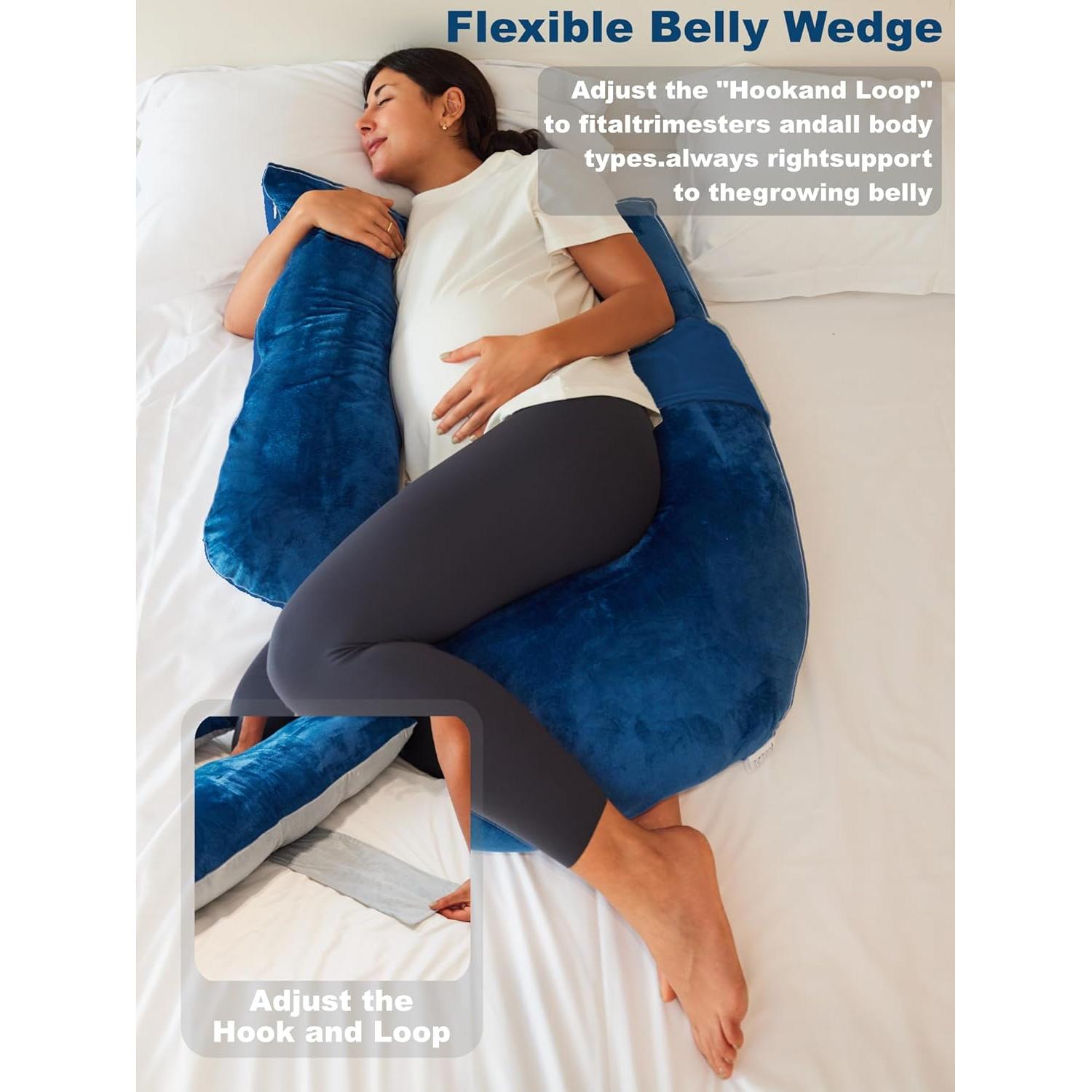 Cojín de Embarazo YZCCtixi Grande Azul Oscuro Soporte Completo