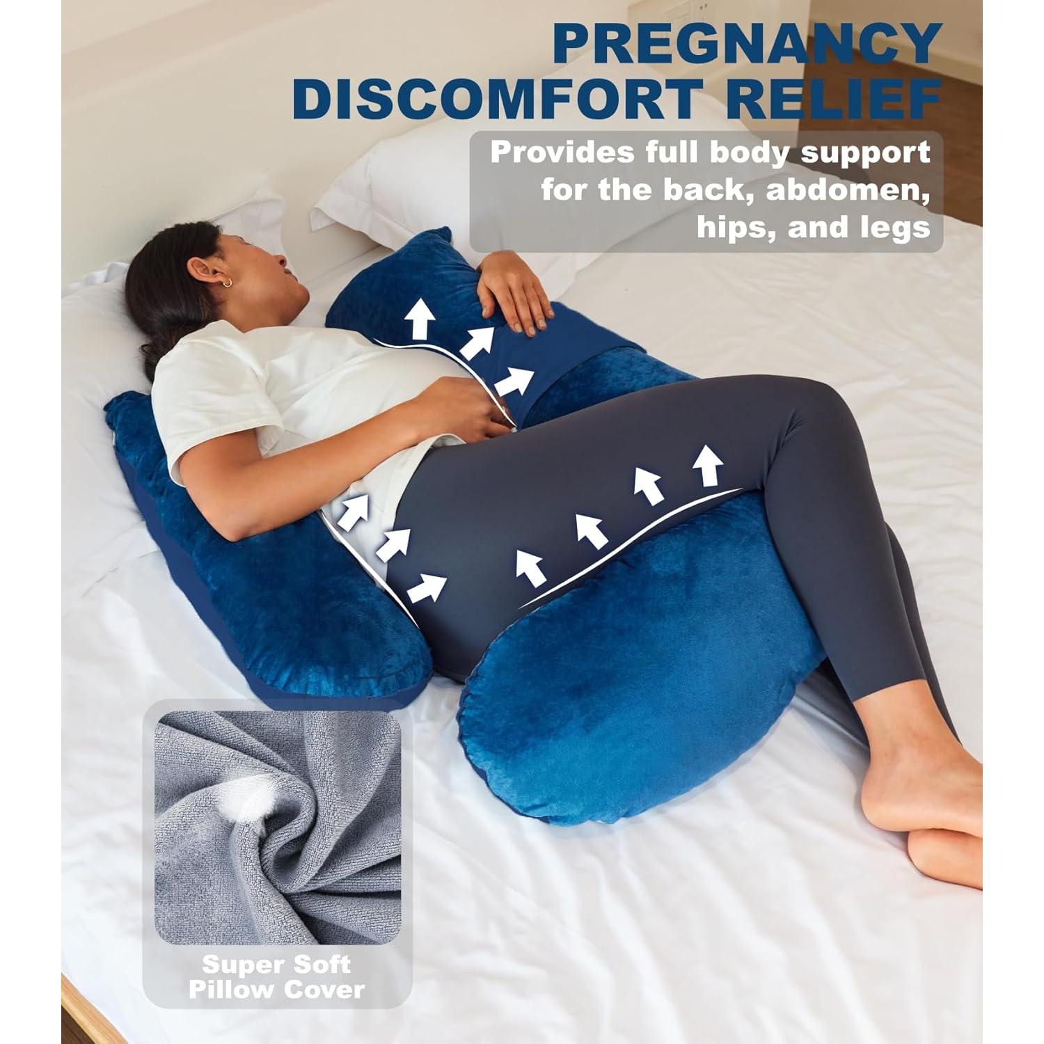 Cojín de Embarazo YZCCtixi Grande Azul Oscuro Soporte Completo