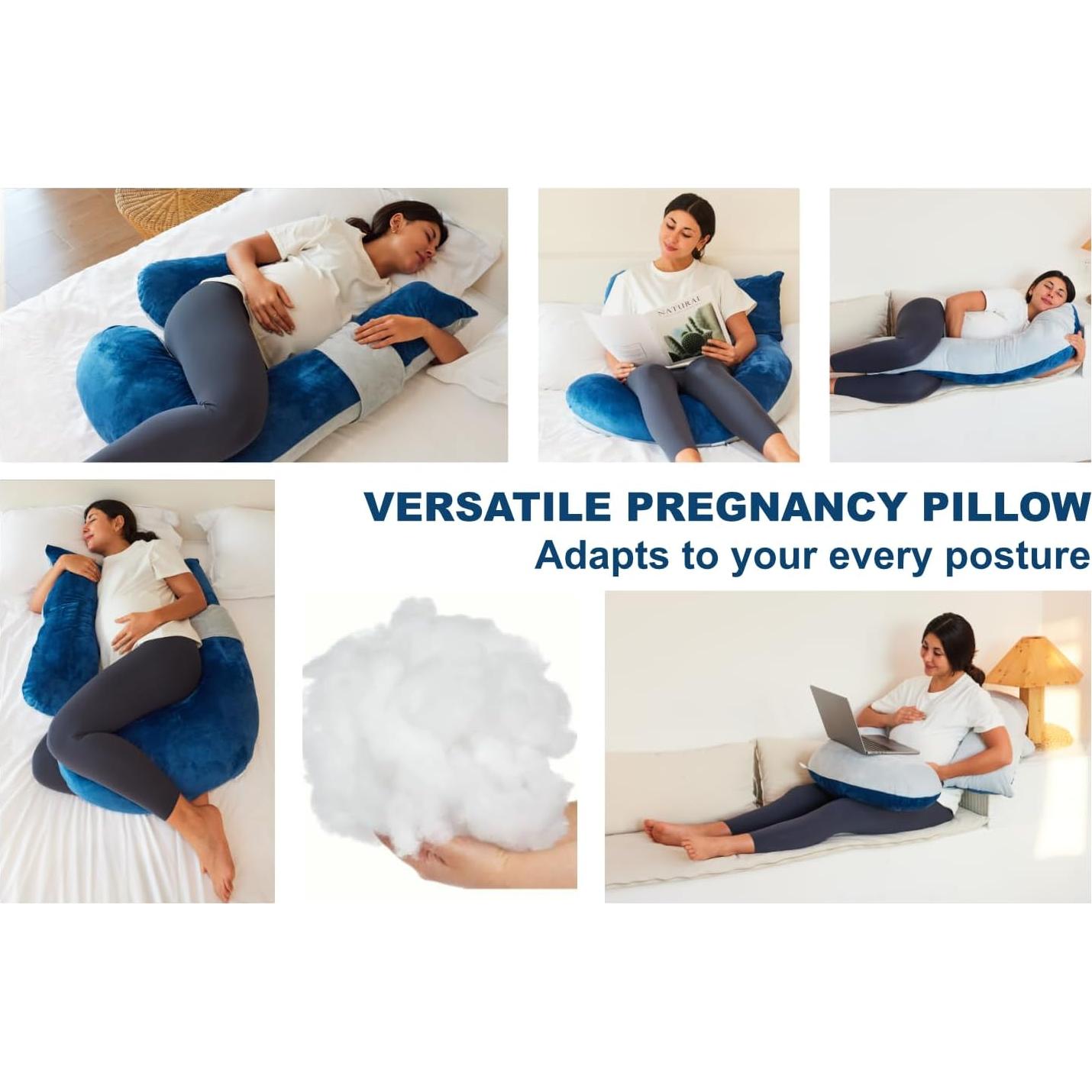 Cojín de Embarazo YZCCtixi Grande Azul Oscuro Soporte Completo