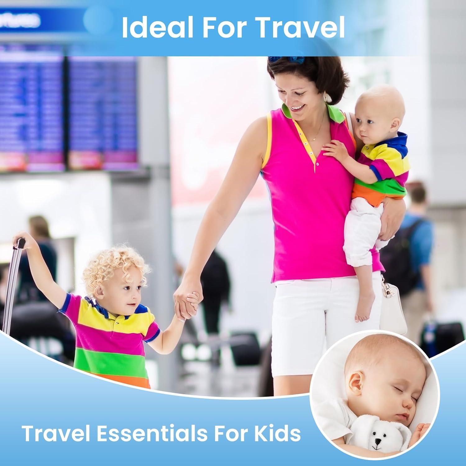 Cama de avión portátil para niños Frstem - Gris, 78.74x48.26cm