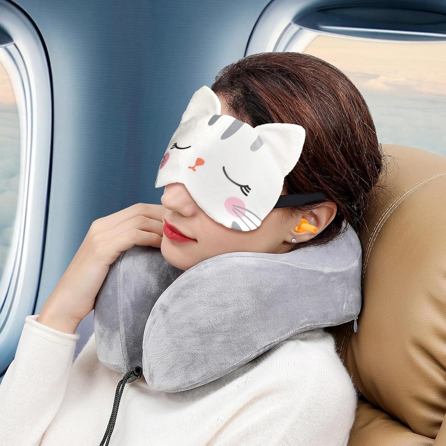 Cama de avión portátil para niños Frstem - Gris, 78.74x48.26cm