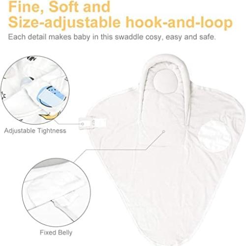 Manta de Envoltura para Bebés Knirose 100% Algodón 0-3 Meses