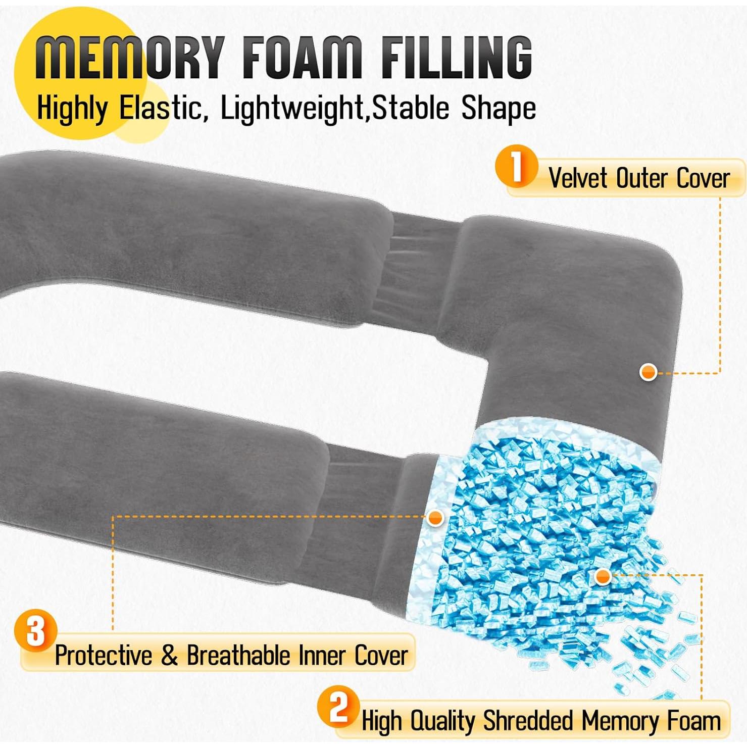 Almohada Corporal de Embarazo AS AWESLING 152 cm Espuma Viscoelástica