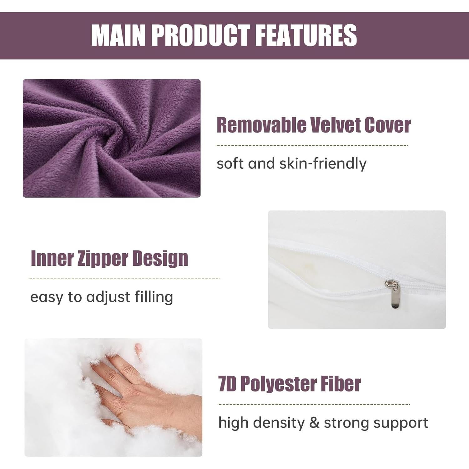 Almohada de Embarazo 1 Middle One C Corporal 145x76 cm Púrpura