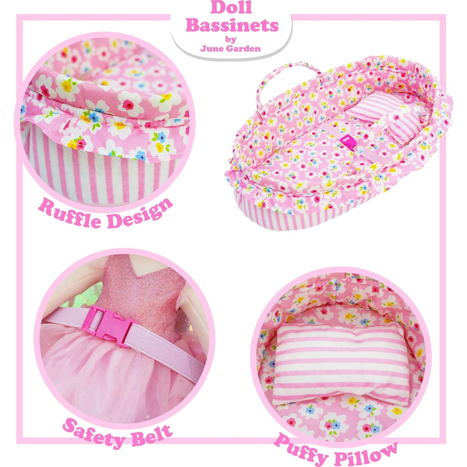 Cuna de Muñeca Acogedora Jardín de Junio - Transportador 45.72 cm