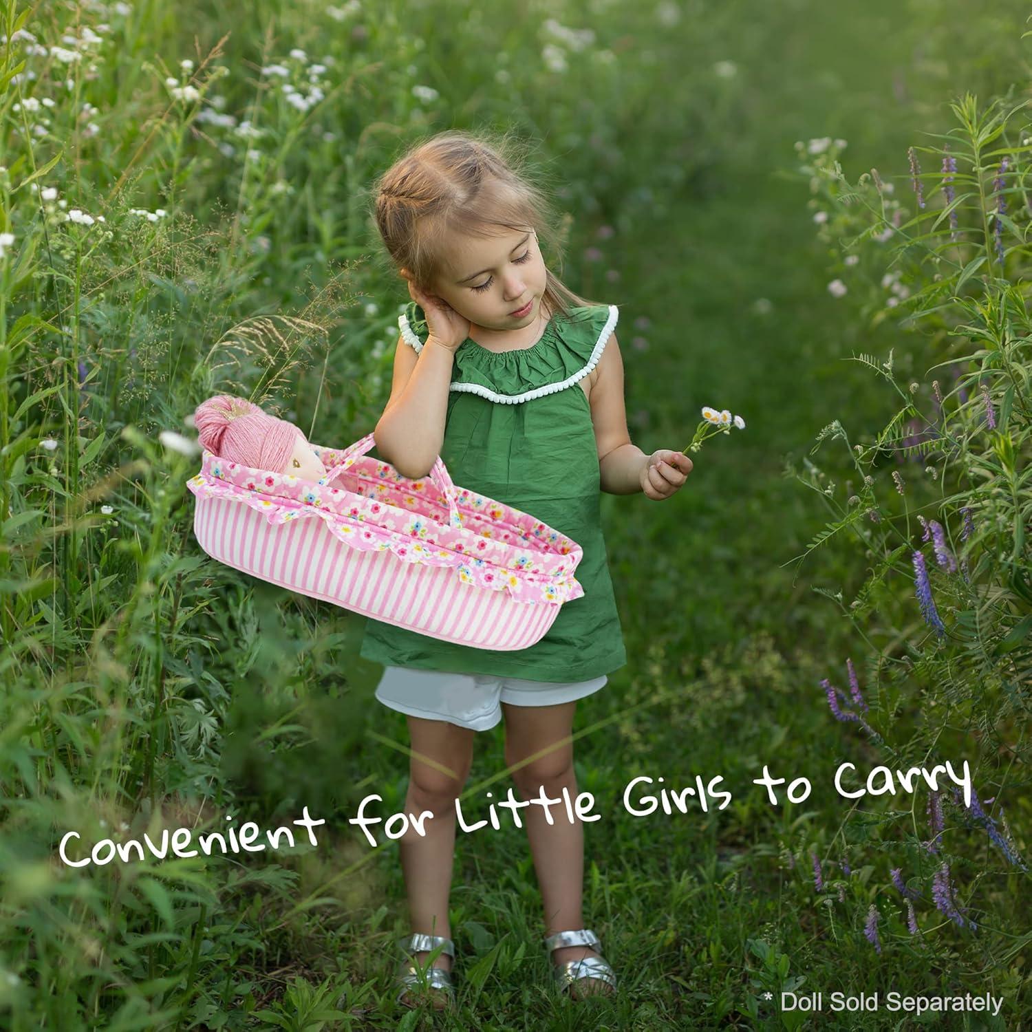 Cuna de Muñeca Acogedora Jardín de Junio - Transportador 45.72 cm