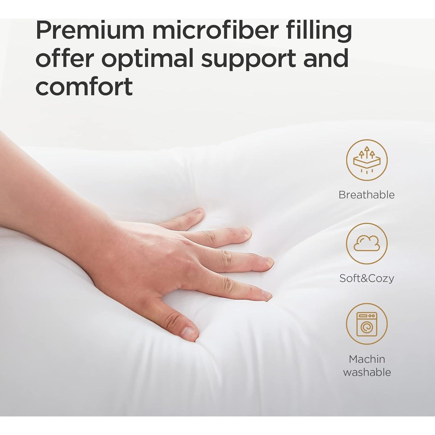 Almohadas Enfriadoras Acanva Rey 4 Piezas Microfibra Transpirable