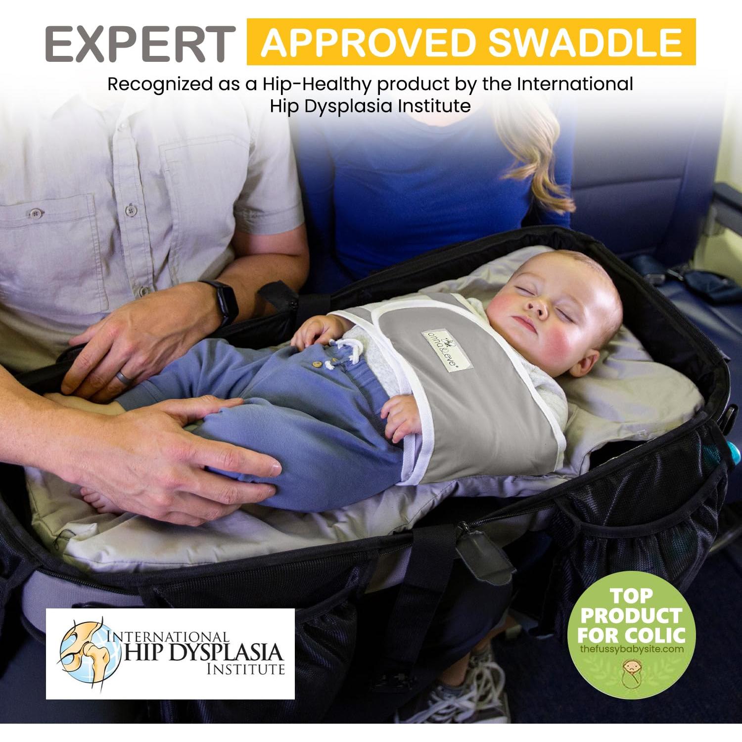 Faja de Envolver para Bebés Anna & Eve - Algodón 100% Gris