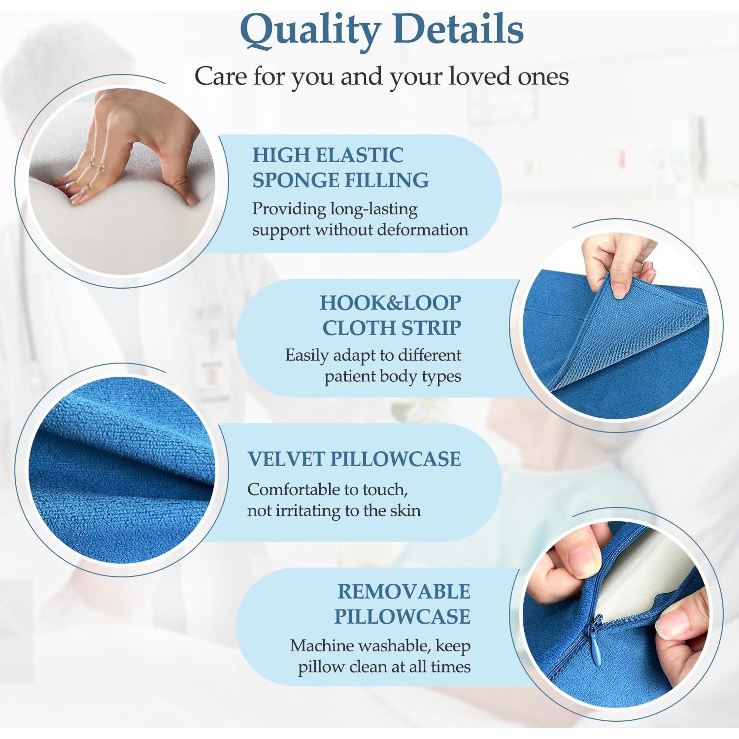 Cojín en Cuña NEPPT 2-en-1 para Soporte Espalda y Piernas