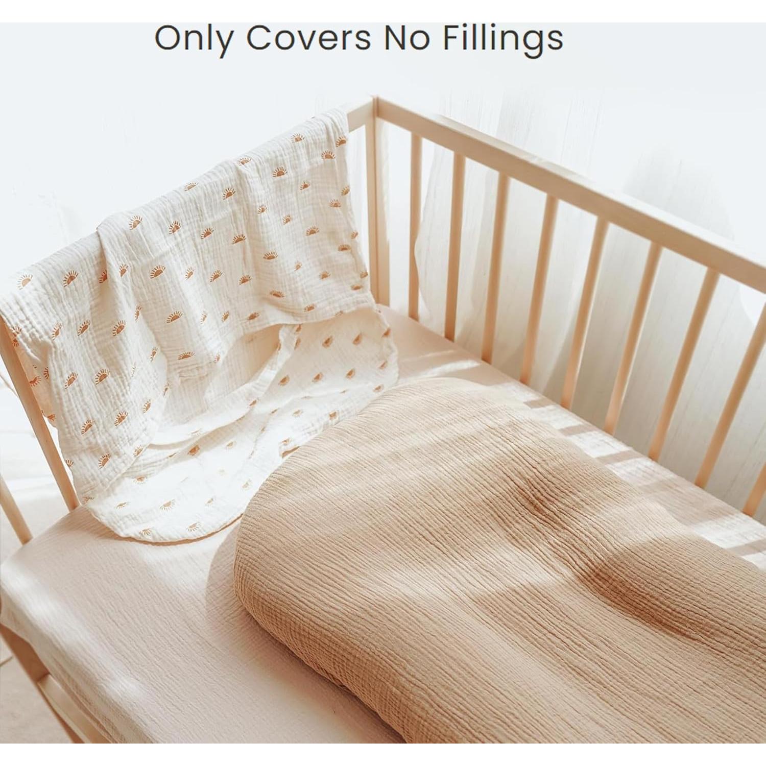 Cubierta de Lounger para Bebé Konssy 2 Pack 100% Algodón Muselina