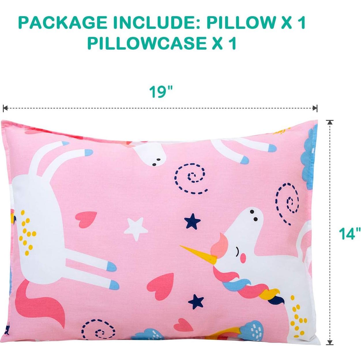 Juego de Almohadas para Niños Cottonblue Unicornio Rosa 35x48 cm