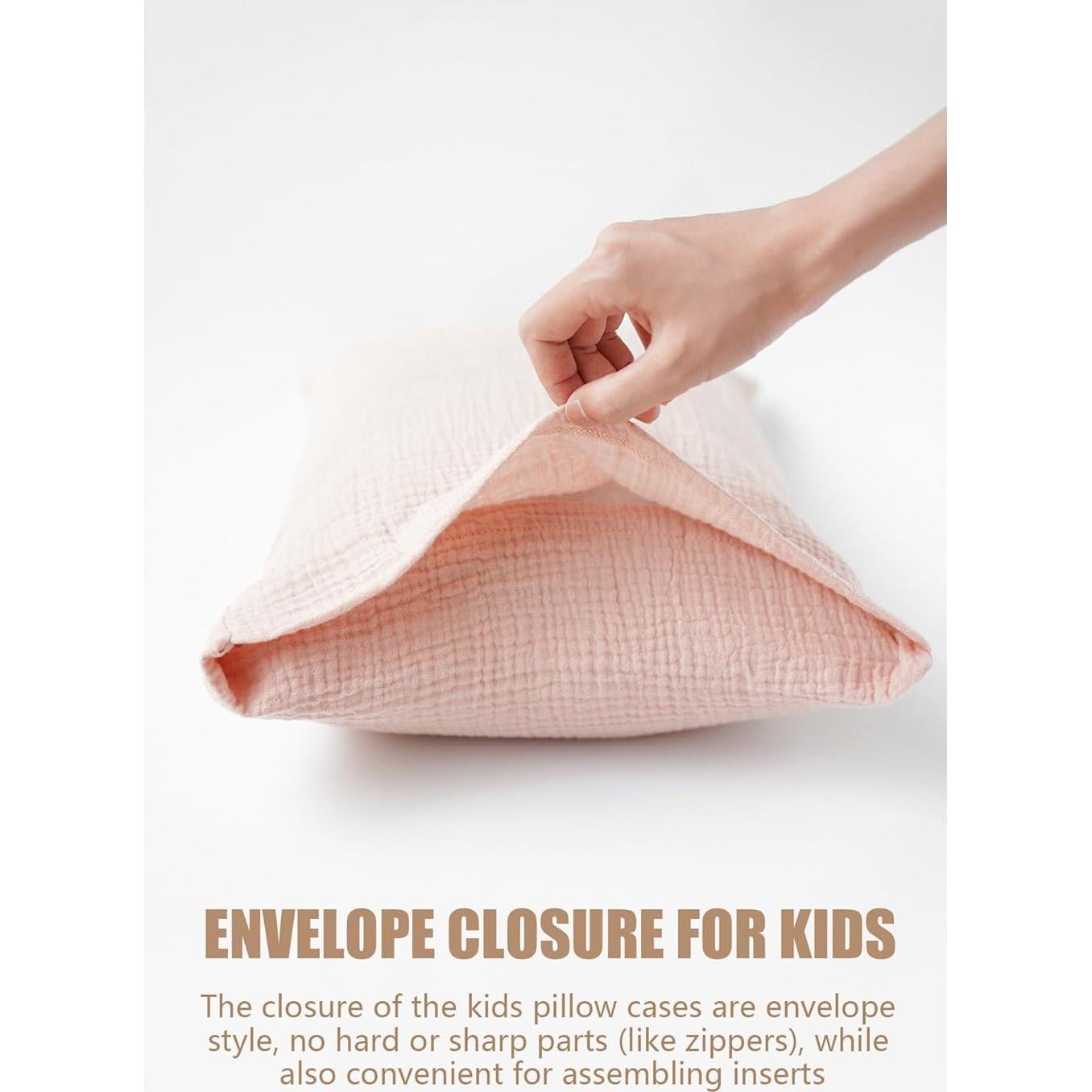 Funda de Almohada Muselina 100% Algodón Konssy 13x18 Rosa Floral