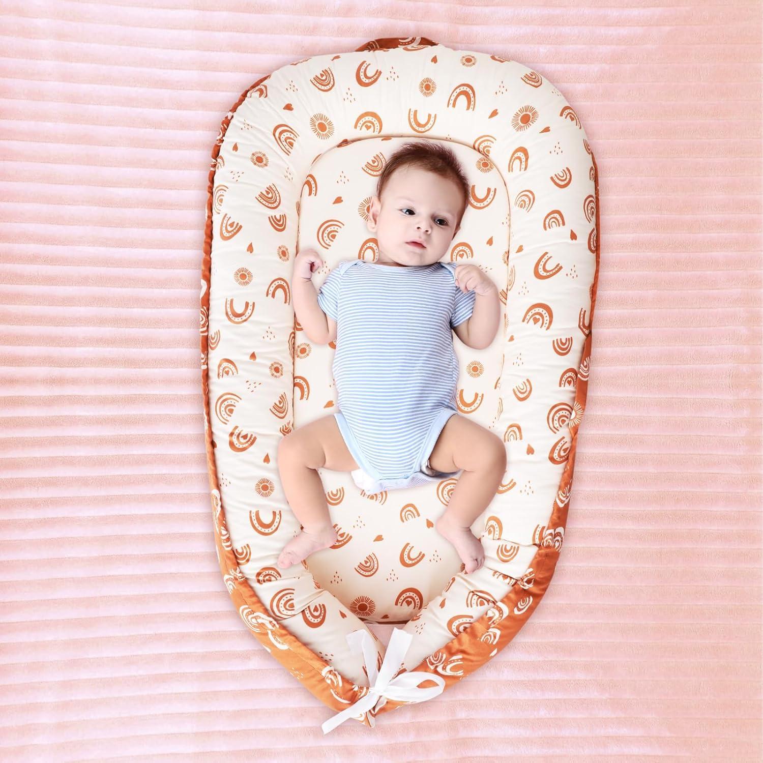 Funda de Cuna para Bebé Snuggle Me 90x50cm Algodón Arcoíris