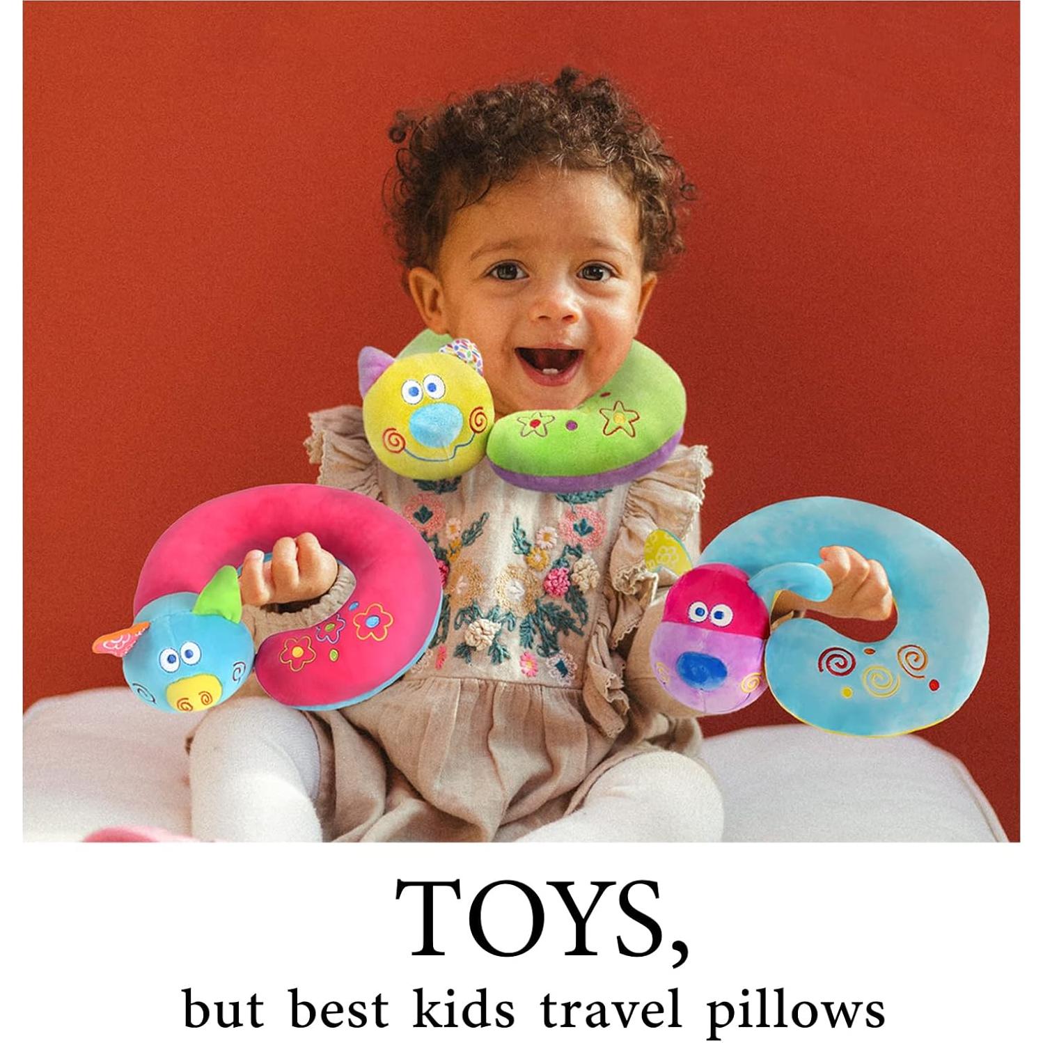 Almohada de Cuello para Niños Qianliyer Azul - Viaje Cómoda