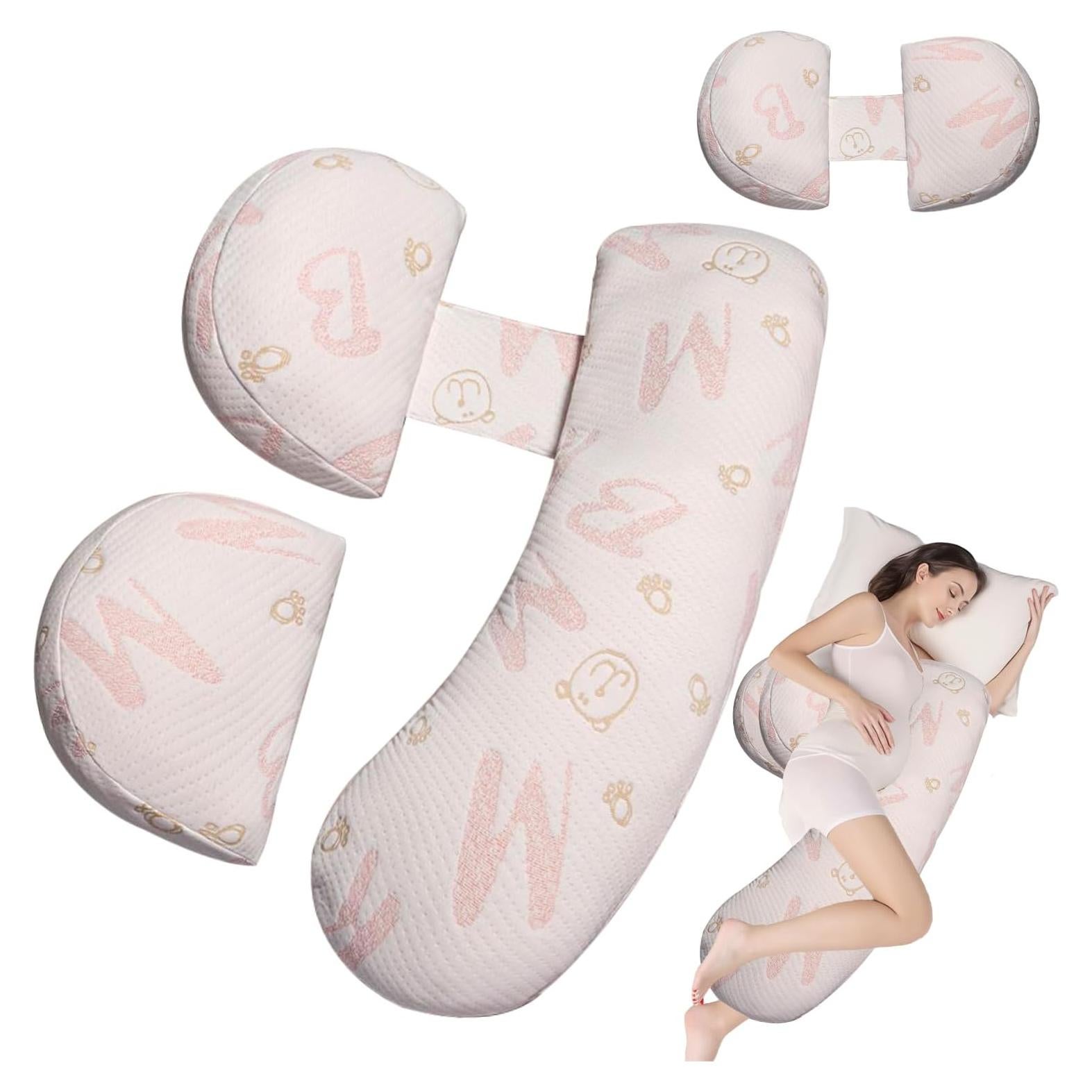 Almohada de Embarazo YZCCtixi Rosa Ajustable para Cuerpo Completo