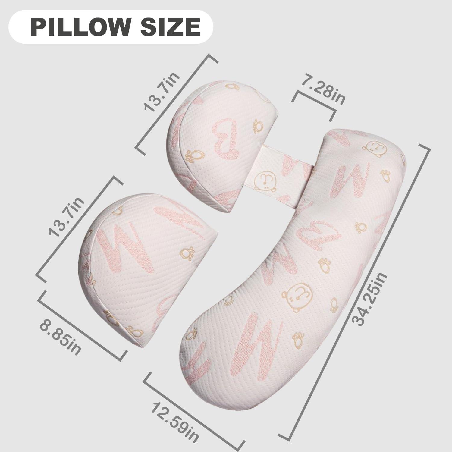 Almohada de Embarazo YZCCtixi Rosa Ajustable para Cuerpo Completo