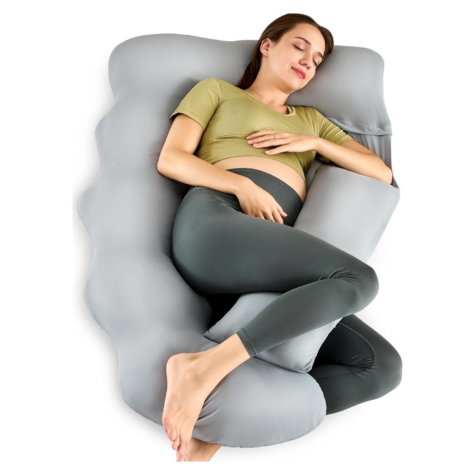Almohada de Embarazo HOTHUGZ 129.54 cm Refrigerante Gris
