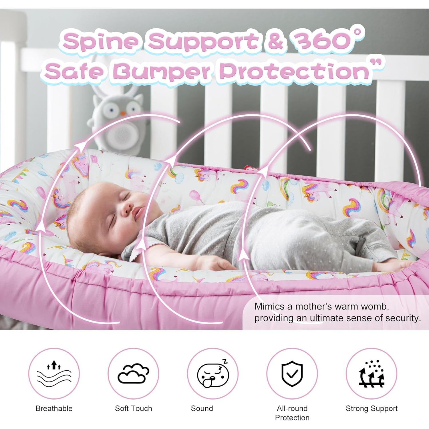 Cojín Infantil Portátil Lurui - Algodón Orgánico Ajustable 0-24M