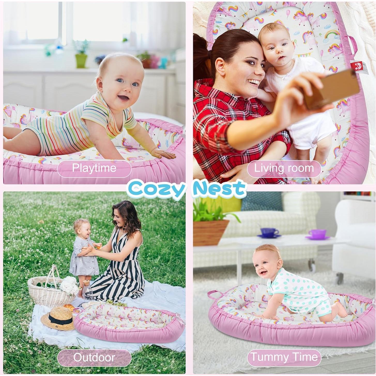 Cojín Infantil Portátil Lurui - Algodón Orgánico Ajustable 0-24M