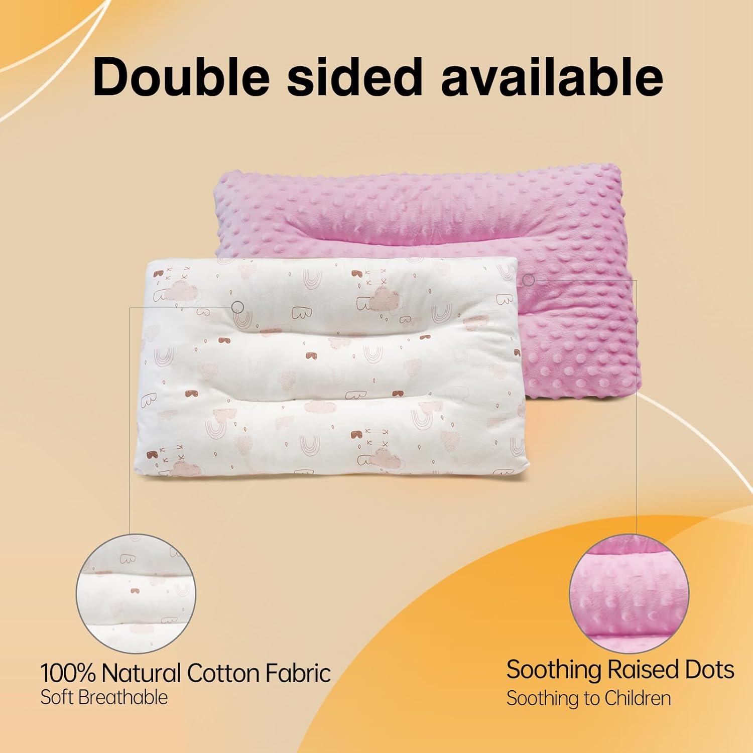 Almohada para Niños RESTIRY 100% Algodón Rosa 48x28 cm