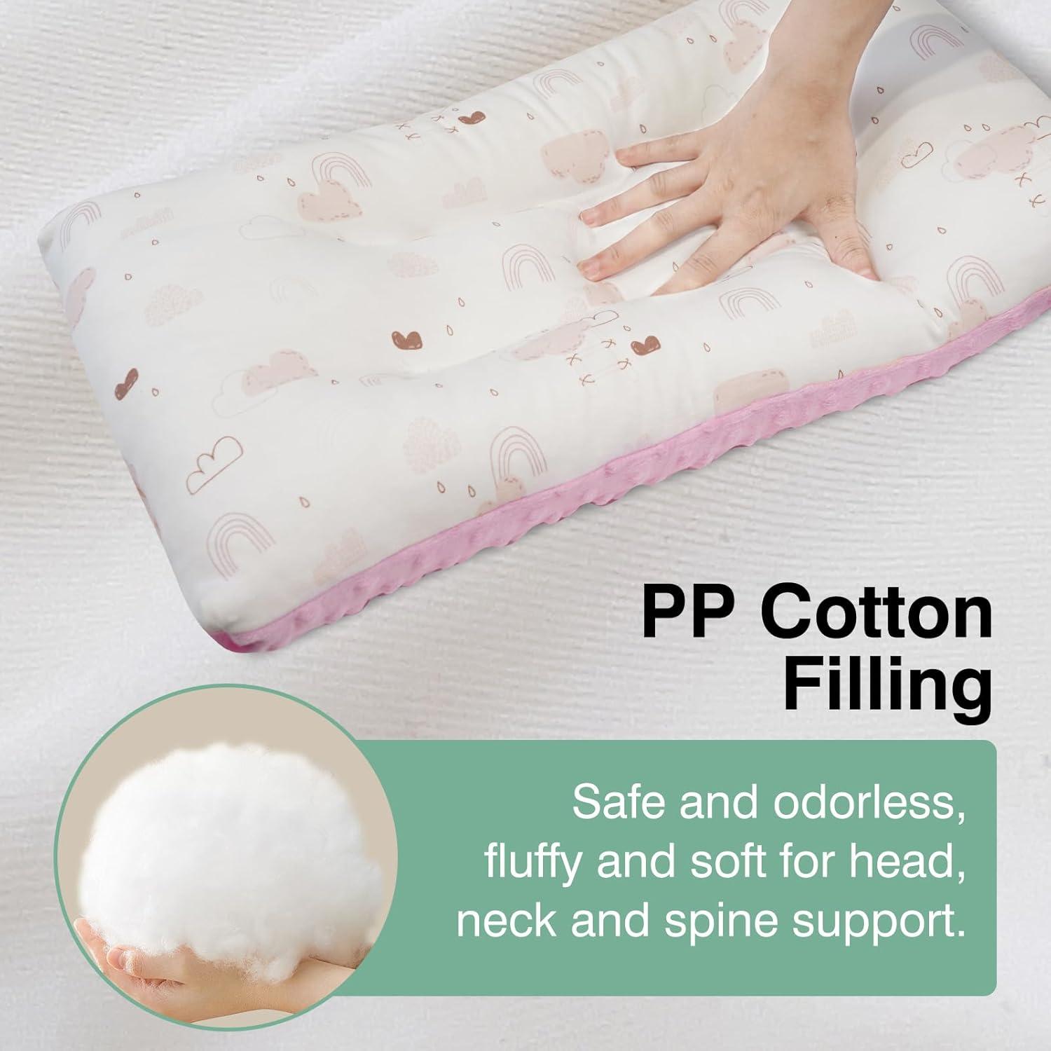 Almohada para Niños RESTIRY 100% Algodón Rosa 48x28 cm