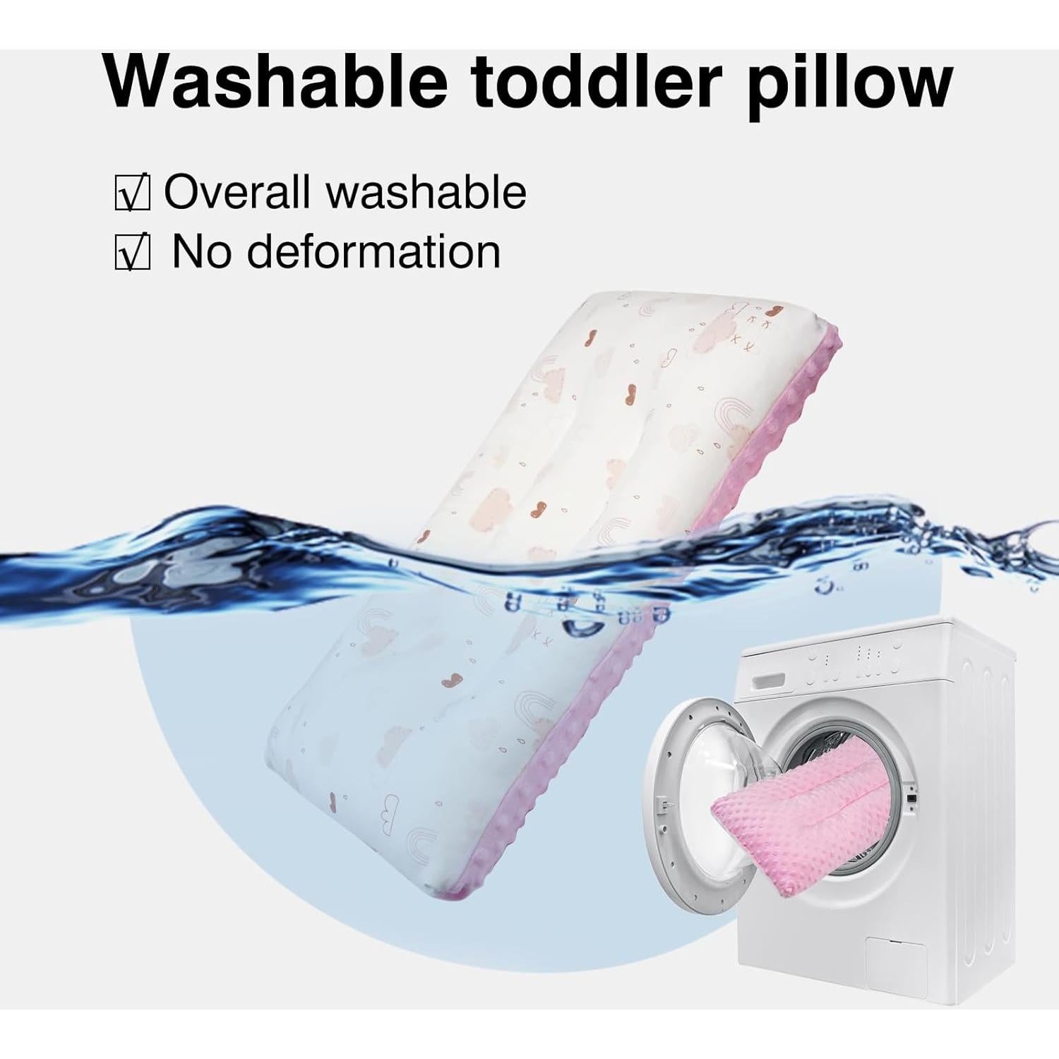 Almohada para Niños RESTIRY 100% Algodón Rosa 48x28 cm