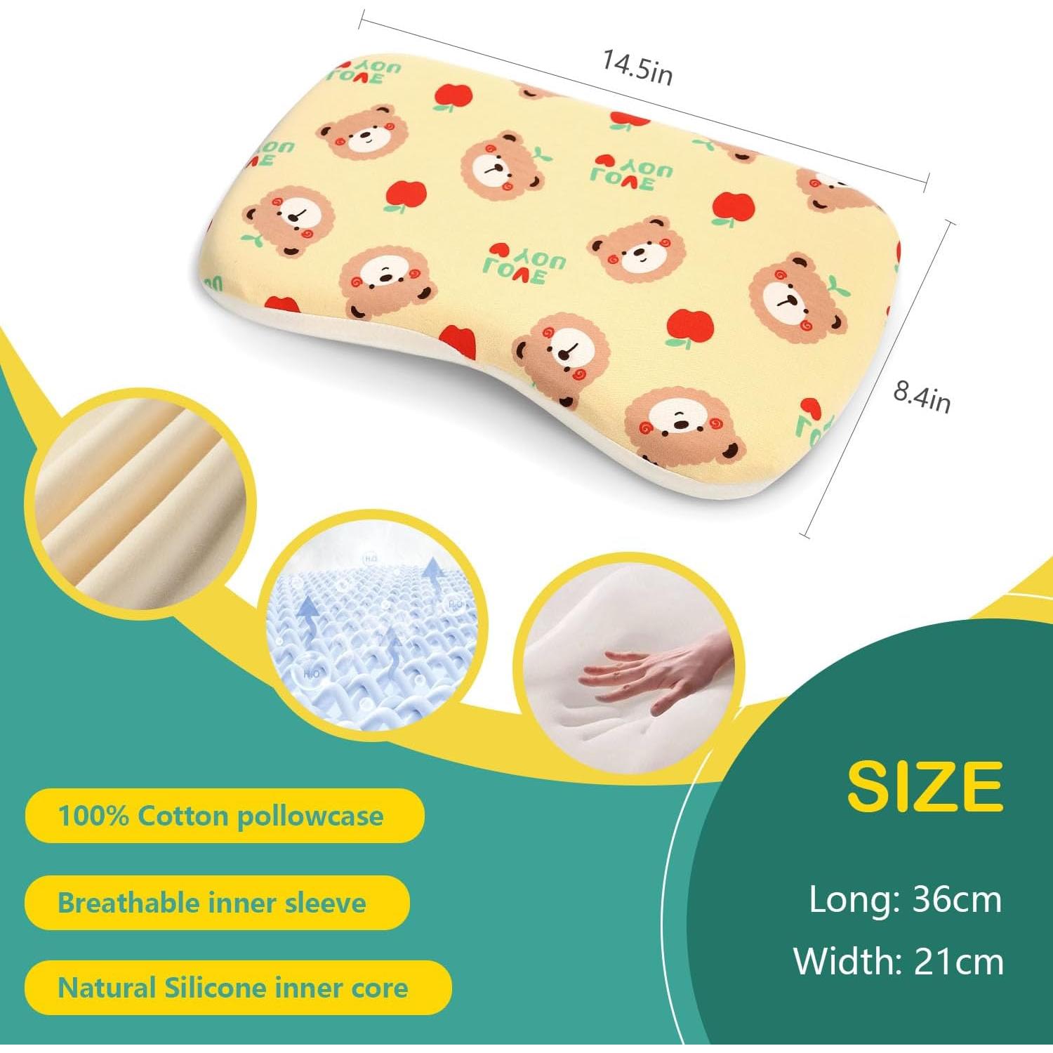 Almohada Suave para Niños Caudeer Oso Acurrucador 36.8x21.3cm