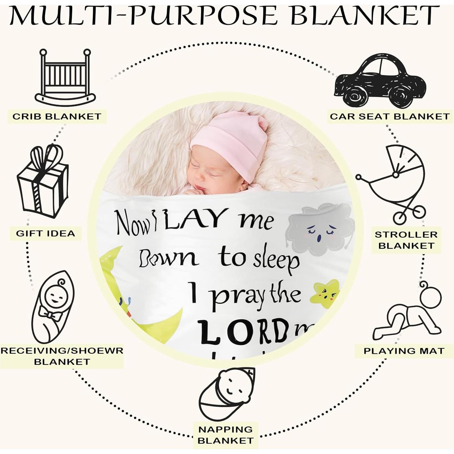 Manta de Bautizo Peryiter 76x102 cm con Versículo Bíblico