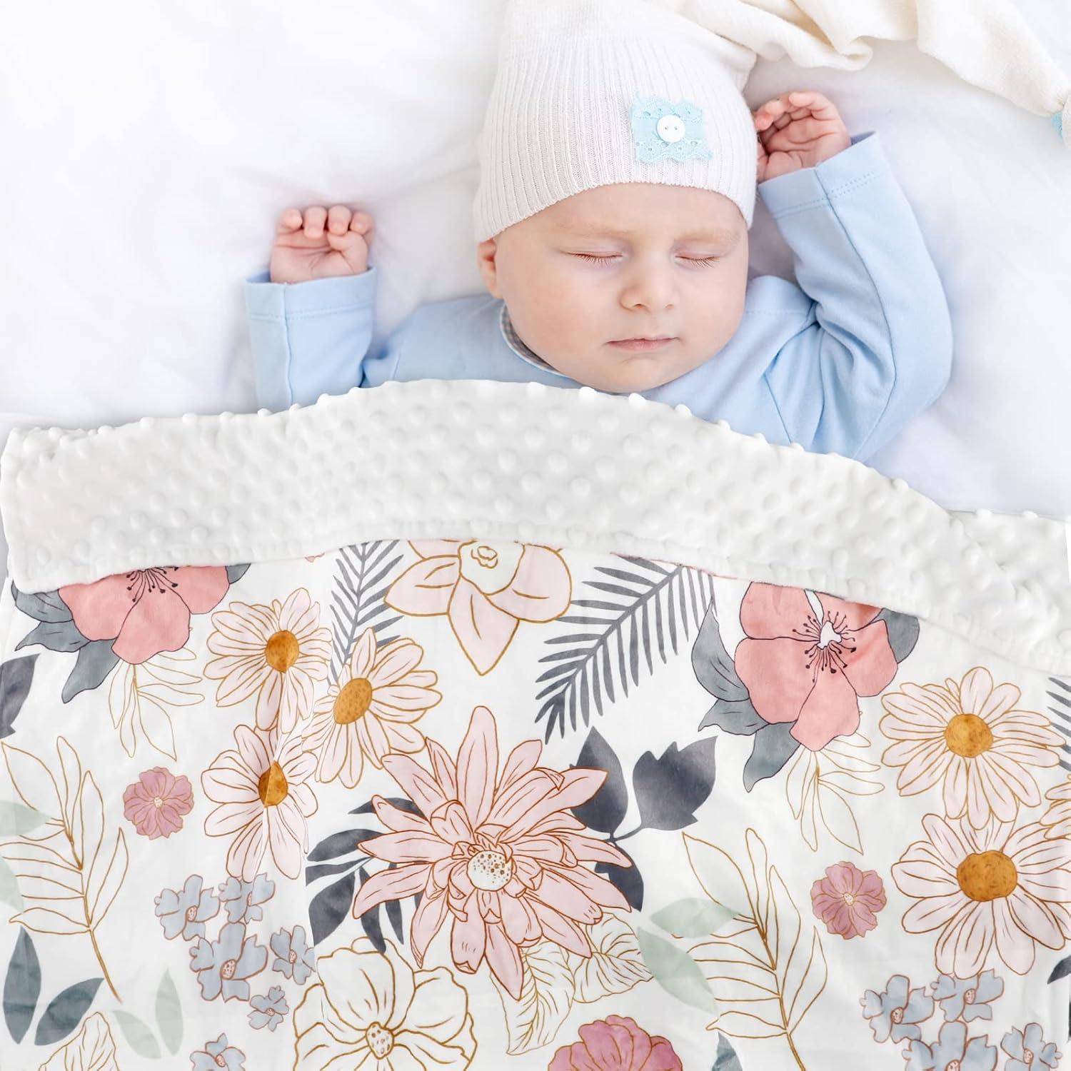 Manta de Recibo para Bebés HNHUAMING Floral 76x102 cm