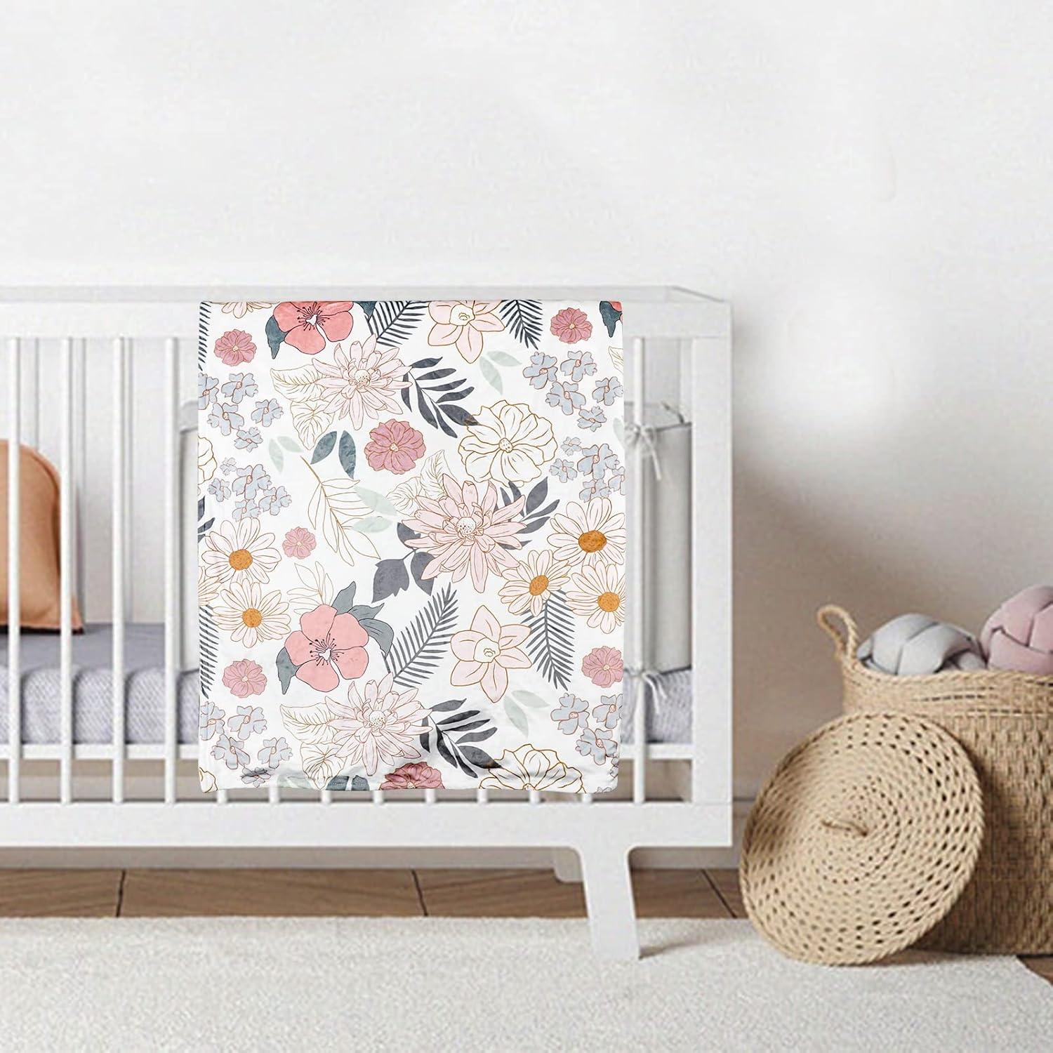 Manta de Recibo para Bebés HNHUAMING Floral 76x102 cm