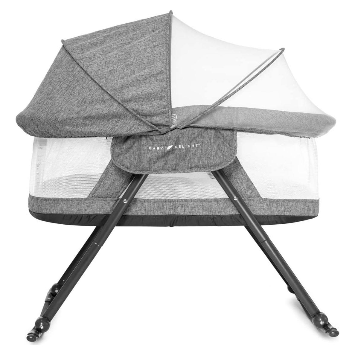 Cuna Mecedora Portátil Baby Delight Slumber Tweed Carbón