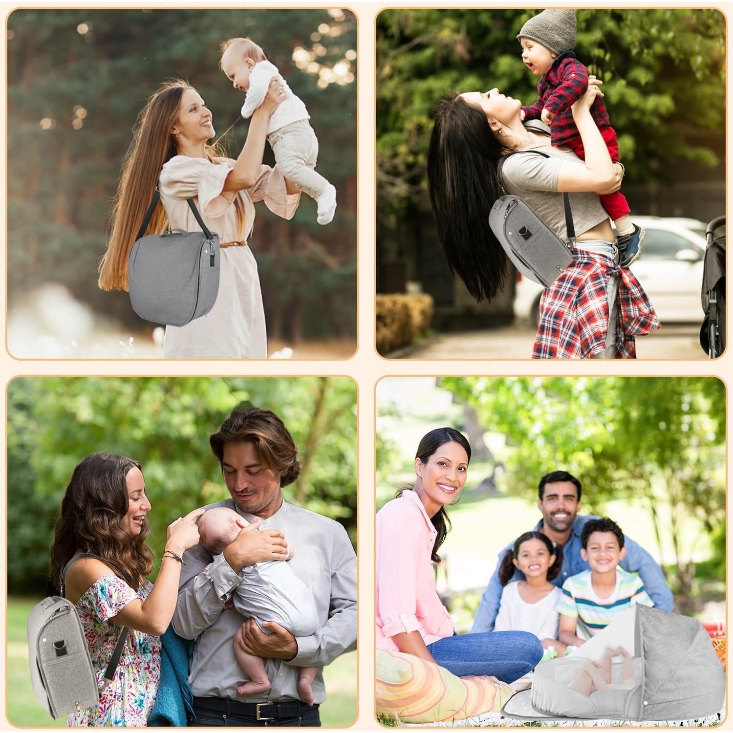 Cuna portátil ISELECTOR 3 en 1 ligera y plegable para bebés