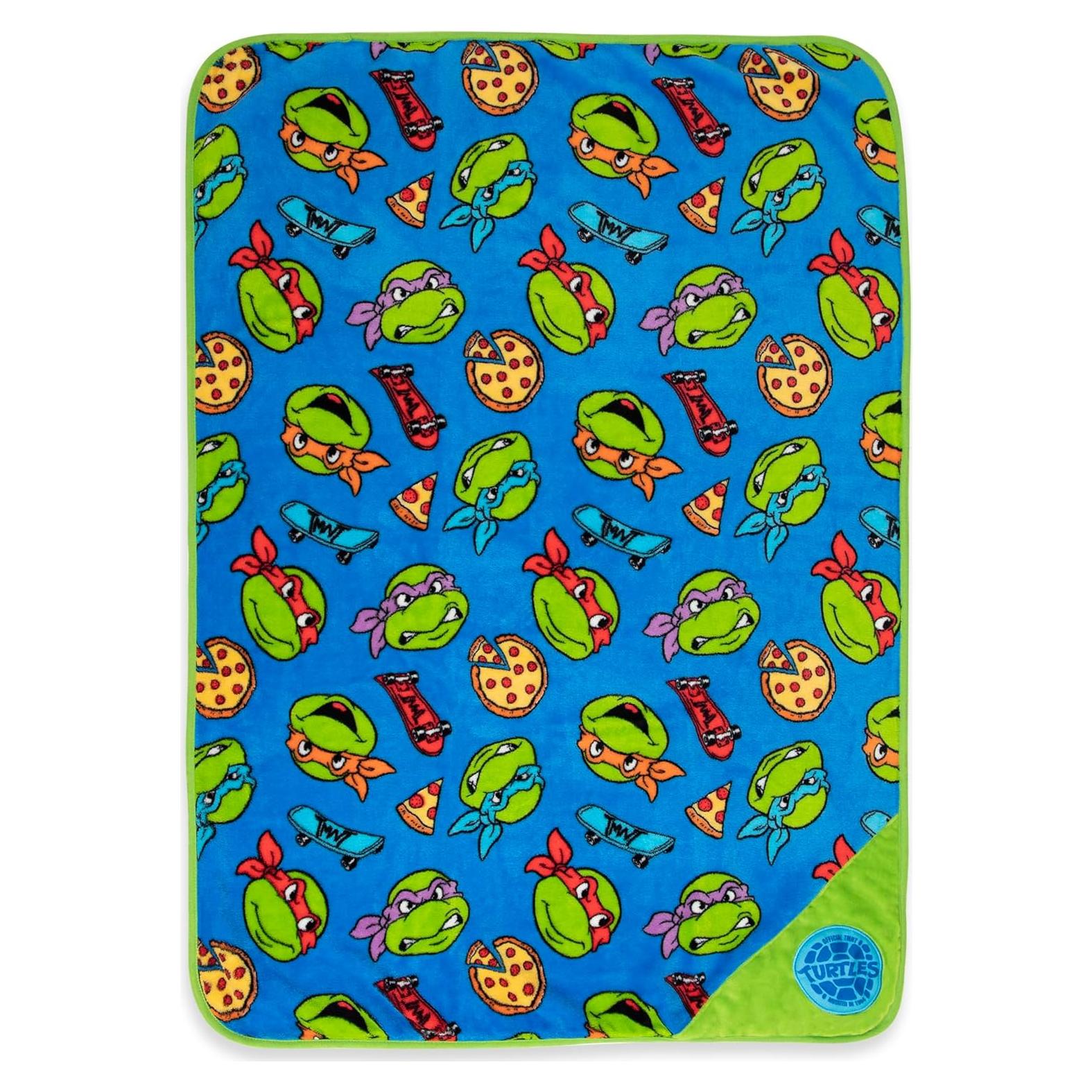 Manta Musical Tortugas Ninja Adolescentes Azul 100% Poliester