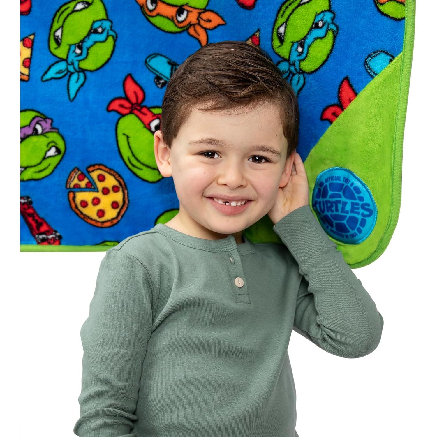 Manta Musical Tortugas Ninja Adolescentes Azul 100% Poliester