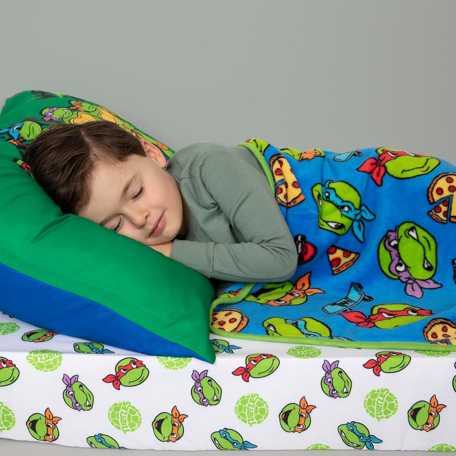 Manta Musical Tortugas Ninja Adolescentes Azul 100% Poliester