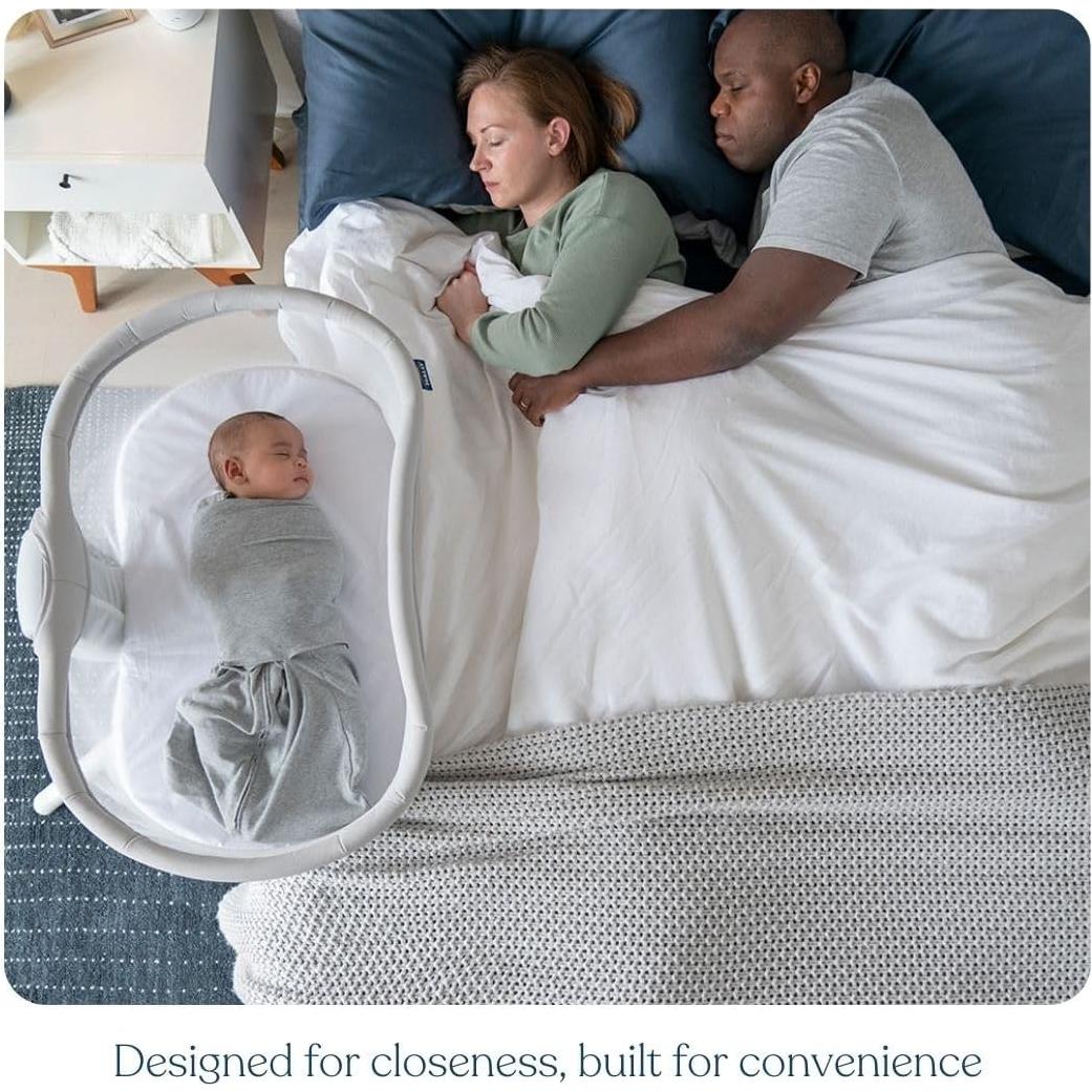 Cuna Giratoria HALO BassiNest 3.0 - Altura Ajustable y Malla Transpirable