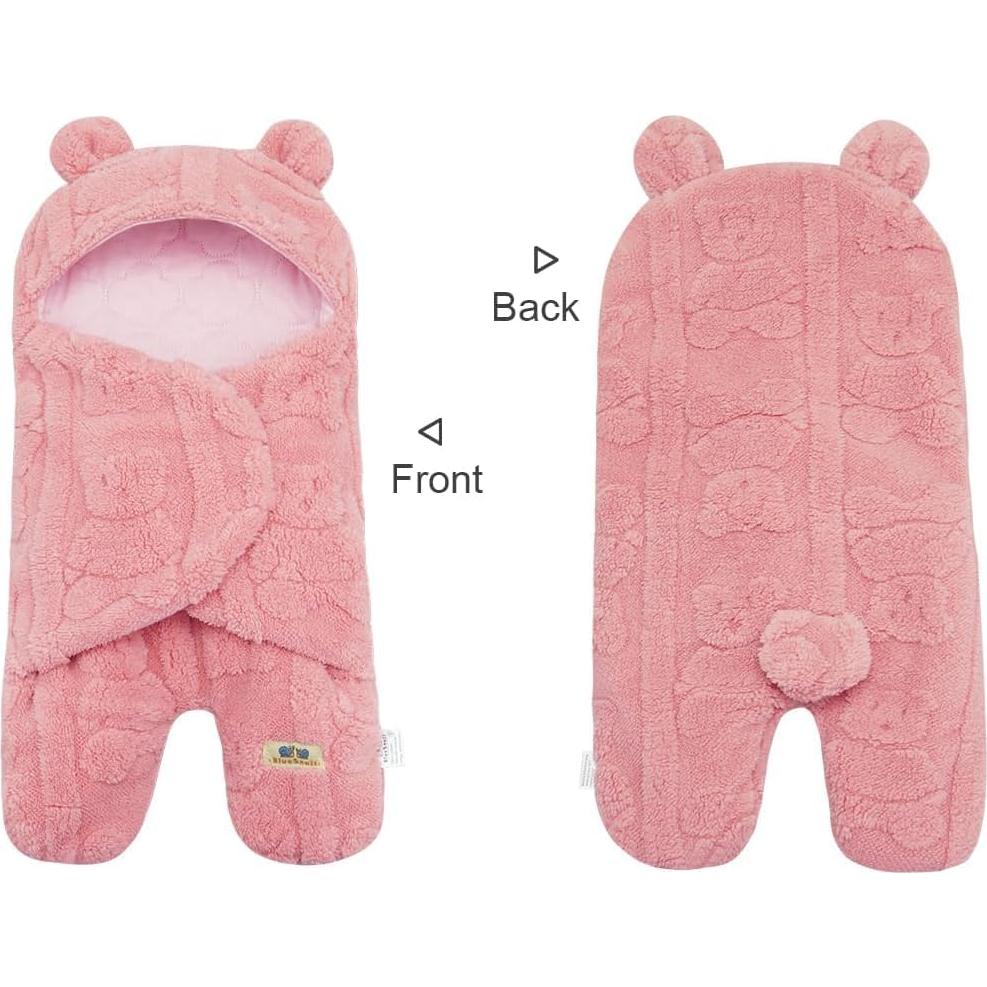 Manta Recibidora BlueSnail Oso Rosa 61x71 cm Transpirable