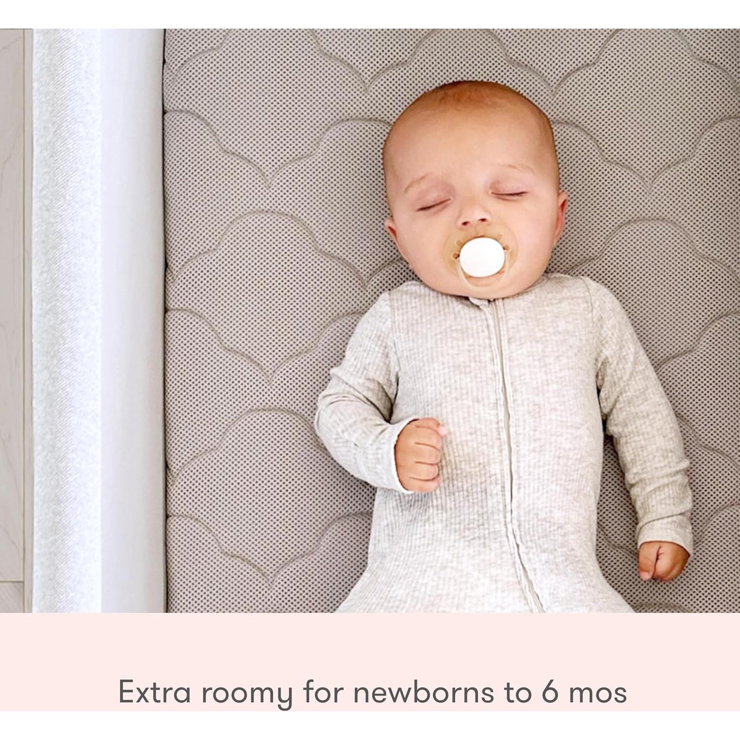 Cuna Esencial Newton Gris con Colchón Transpirable 98.4x67.3cm