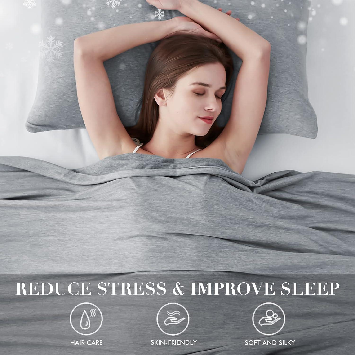 Manta Refrigerante LUXEAR 130x170cm Q-Max >0.5 Gris