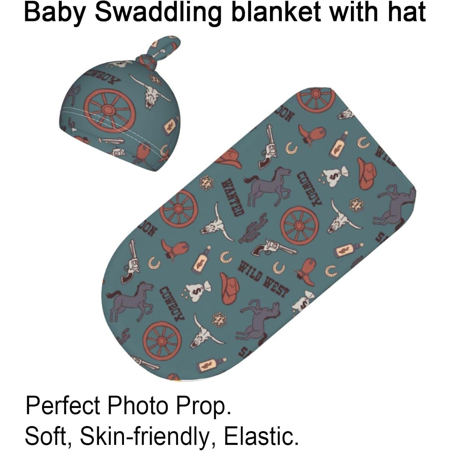 Manta de Arrullo para Bebé Qwalnely con Sombrero 0-6 meses