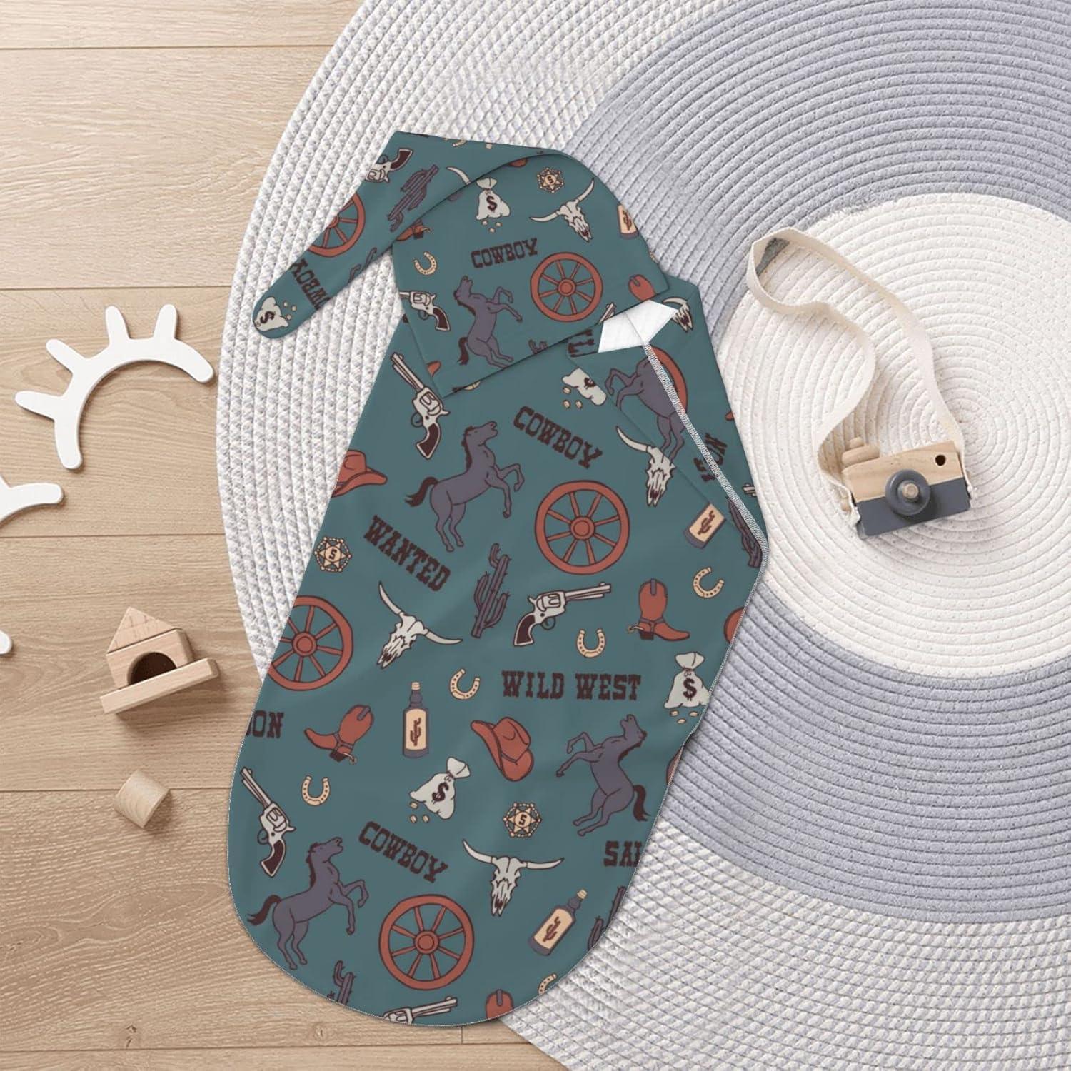 Manta de Arrullo para Bebé Qwalnely con Sombrero 0-6 meses