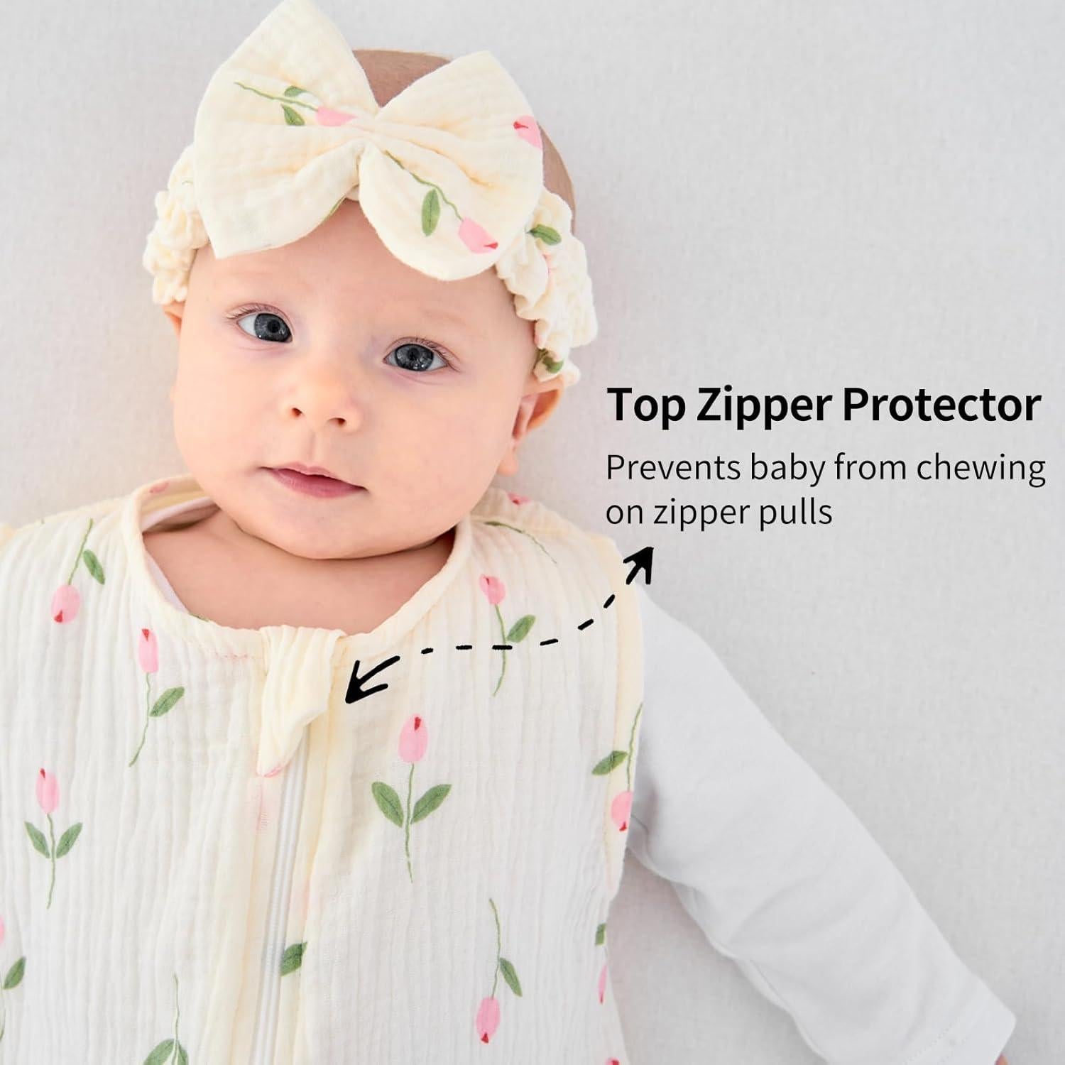 Conjunto Saco de Dormir Muselina 4 Piezas Synrroe 0-6 Meses