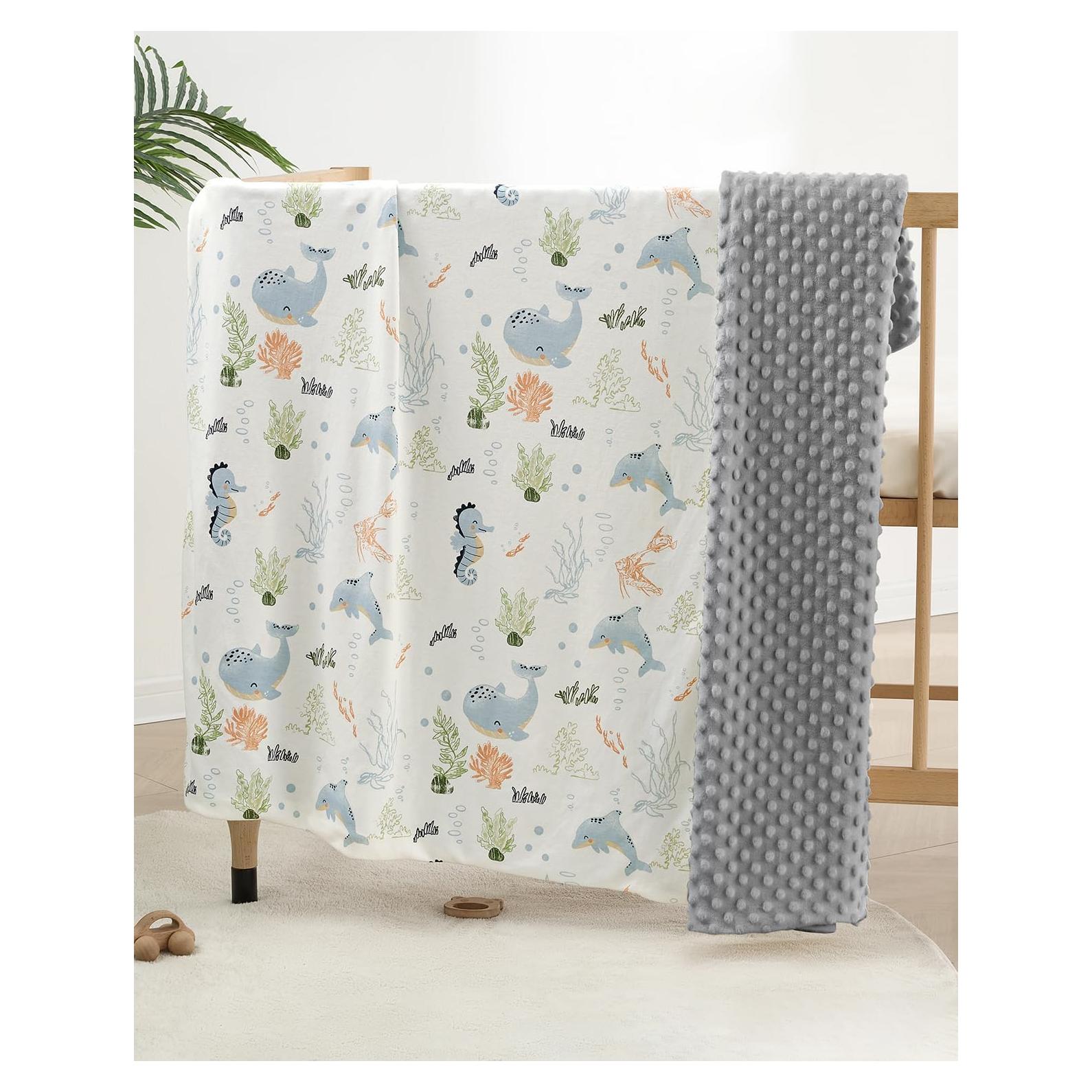 Manta para Bebés usbettas 76x102cm Suave Algodón Polar Ballena