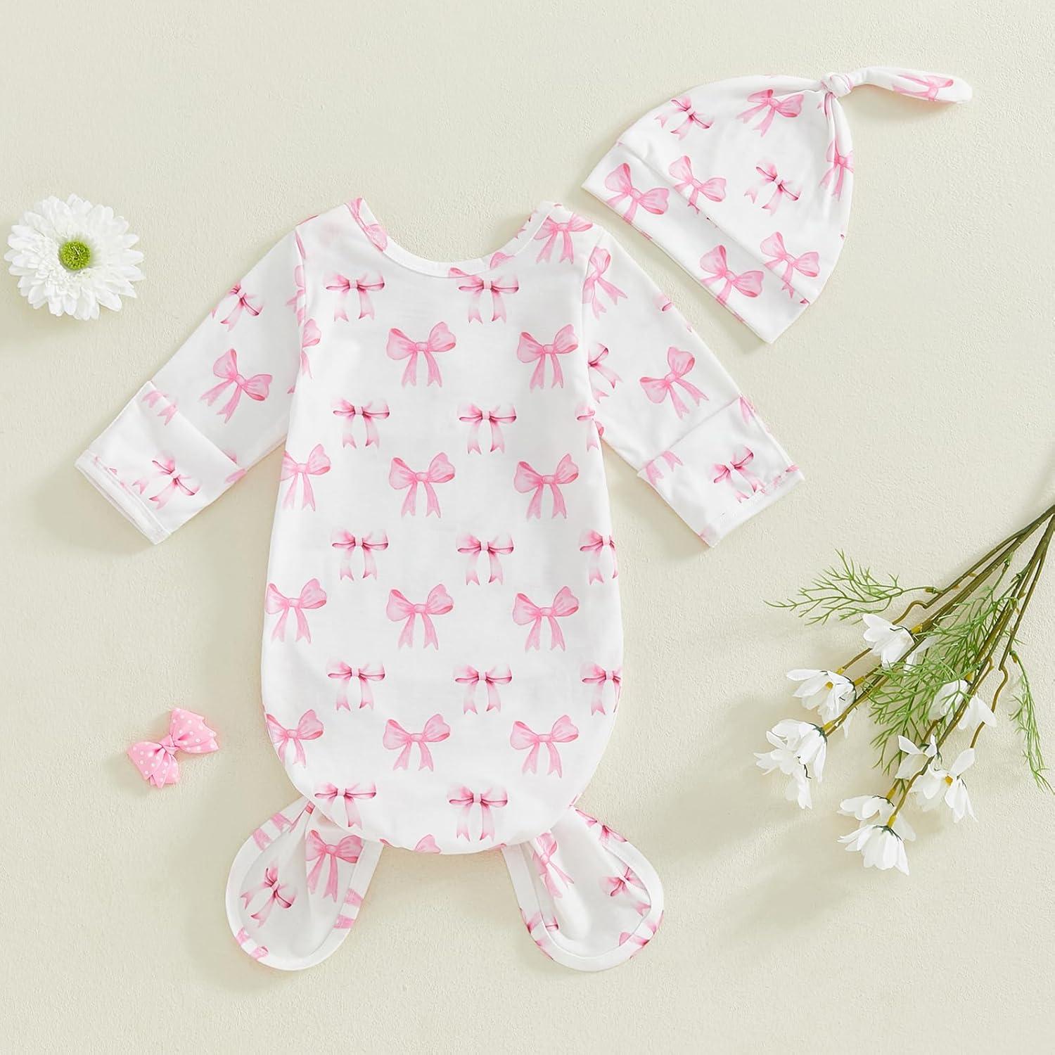 Saco de Dormir para Bebé Niña Rosa 0-3 Meses con Sombrero