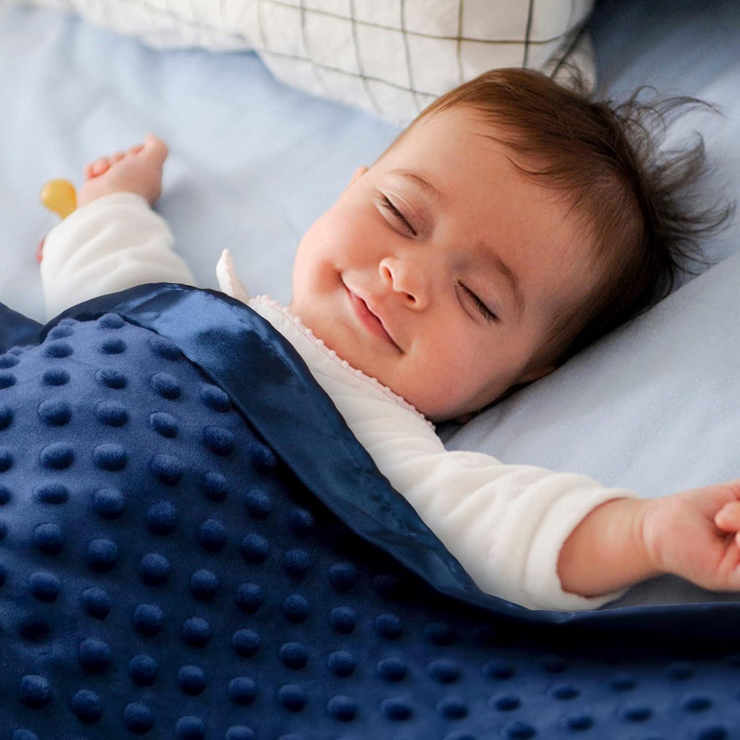 Manta Suave Minky Pro Goleem para Bebés 76x102 cm Azul Marino