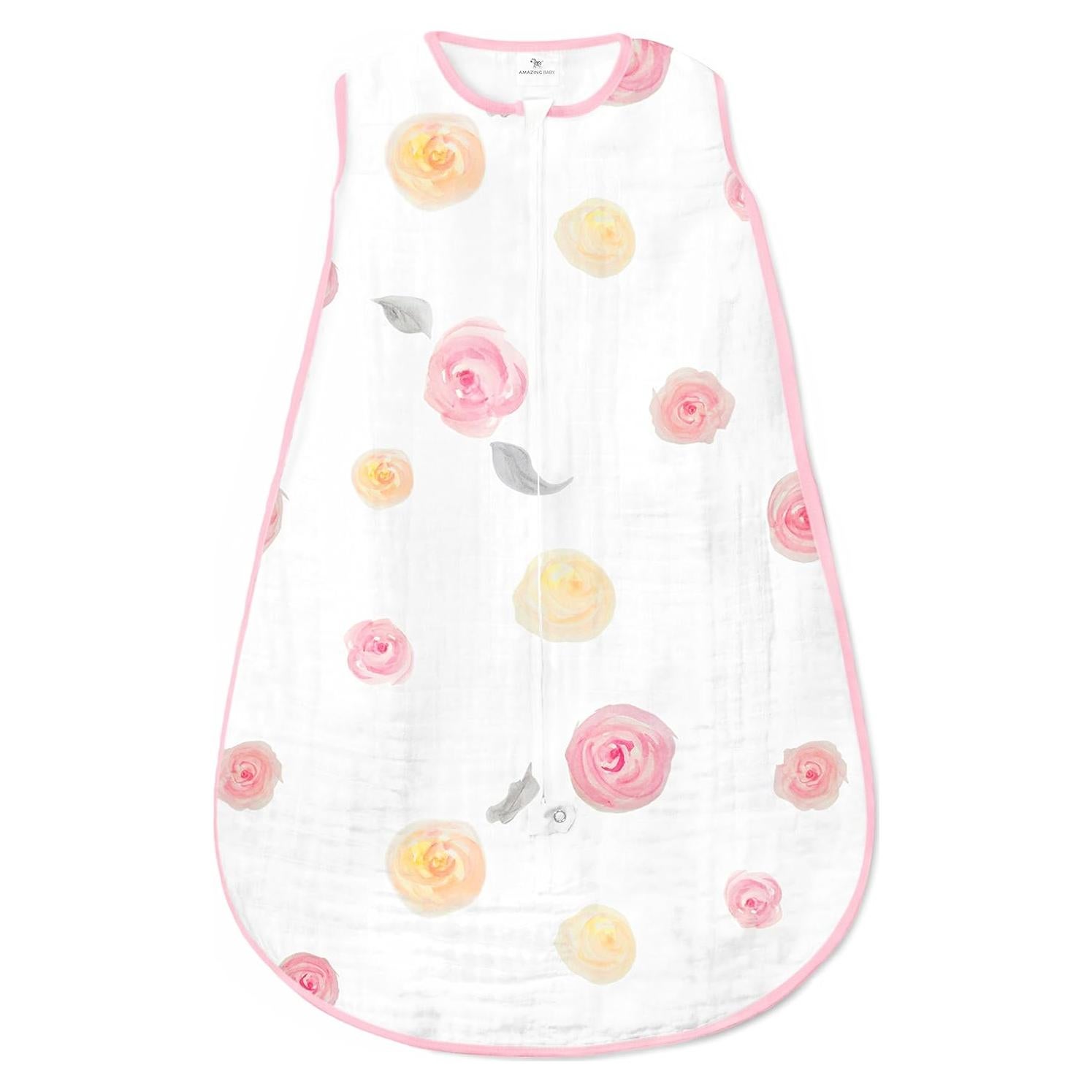 Saco de dormir de muselina SwaddleDesigns grande rosas acuarela 12-18 meses