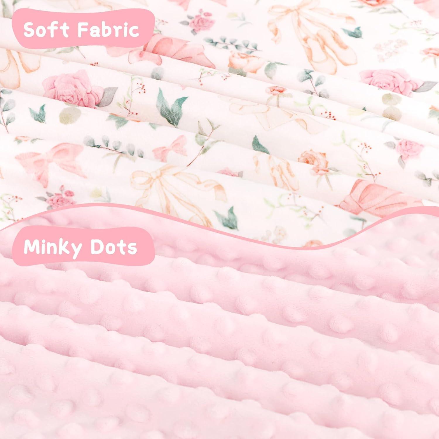 Manta para Bebés GFU ZW0036 Floral Rosa 76x102 cm