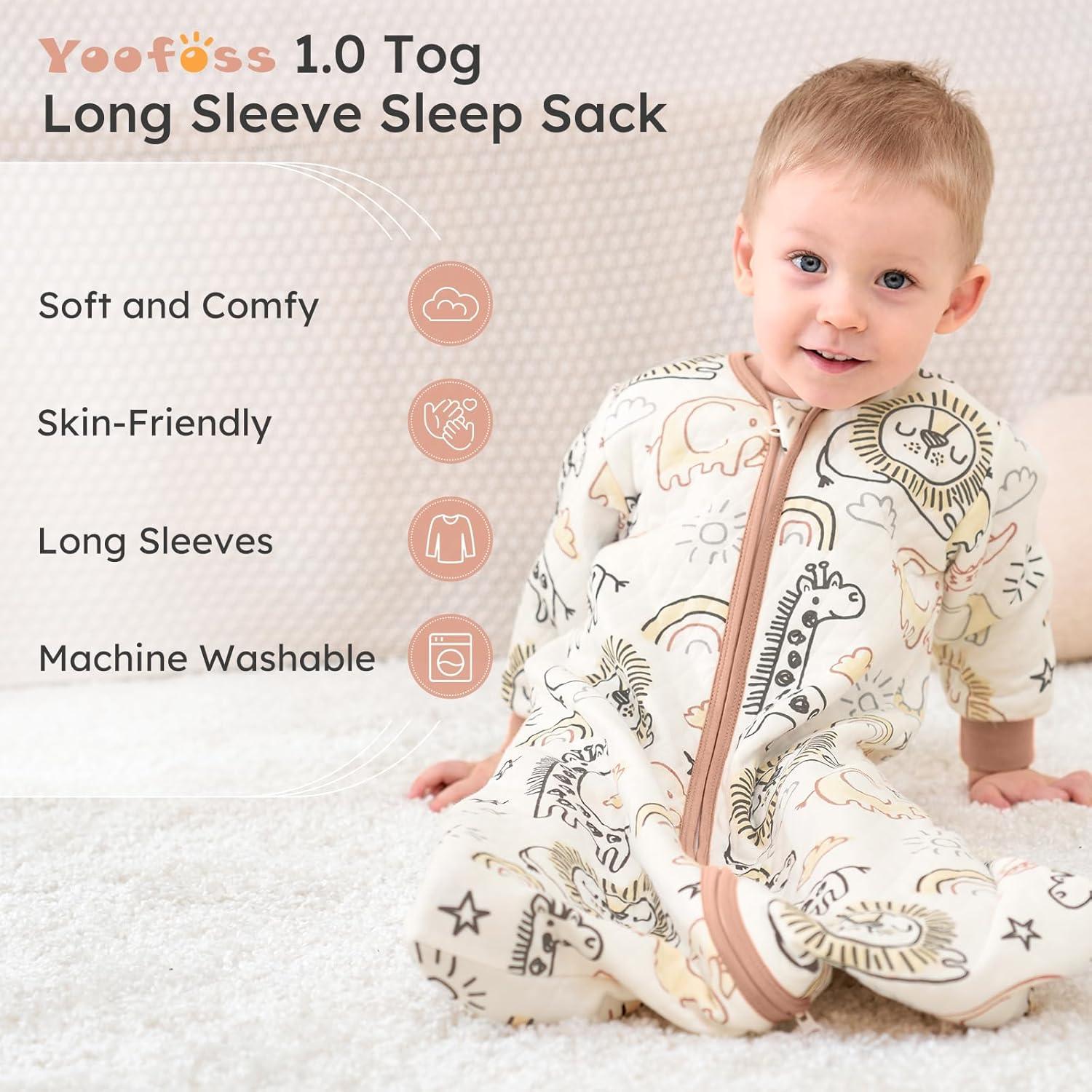 Saco de Sueño para Bebés Yoofoss 0-6 Meses Algodón Orgánico