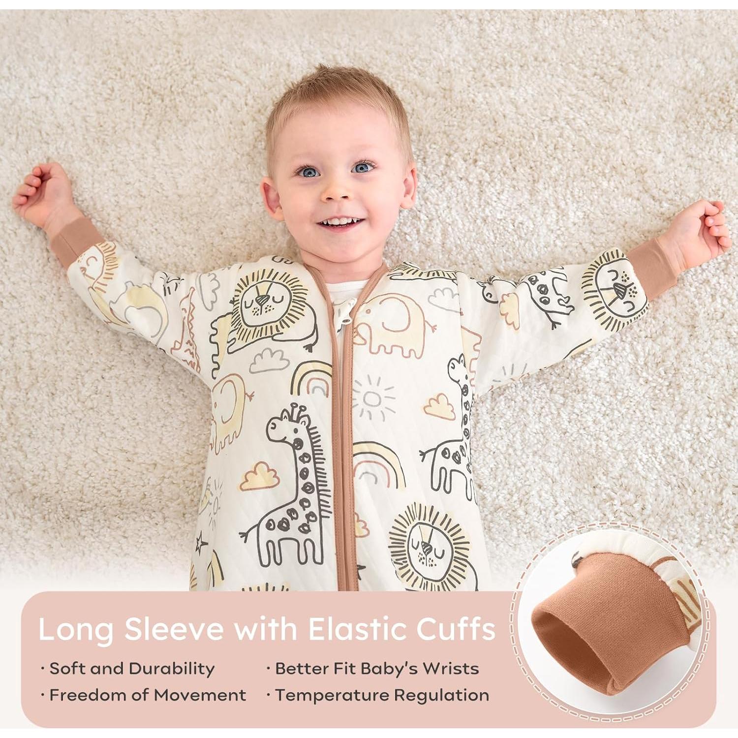 Saco de Sueño para Bebés Yoofoss 0-6 Meses Algodón Orgánico